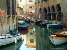 Boats in the canals of Venice